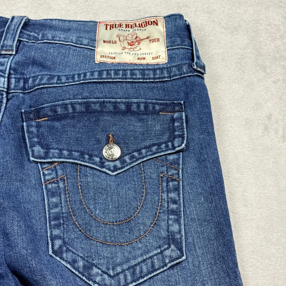 True Religion Rocco Relaxed Skinny Jeans Mens 32 Blue Medium Wash 107331